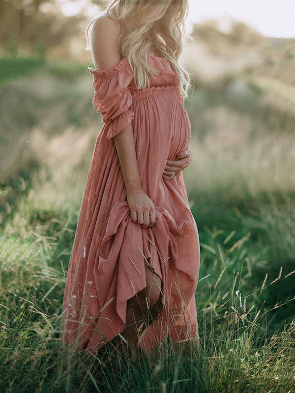 Drune | Anne Off Shoulder Maxi Schwangerschaftskleid