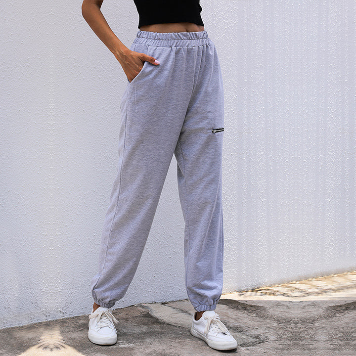 Damen Joggerhose im Relaxed-Fit mit elastischem Bund, Beinbündchen und Taschen Drune