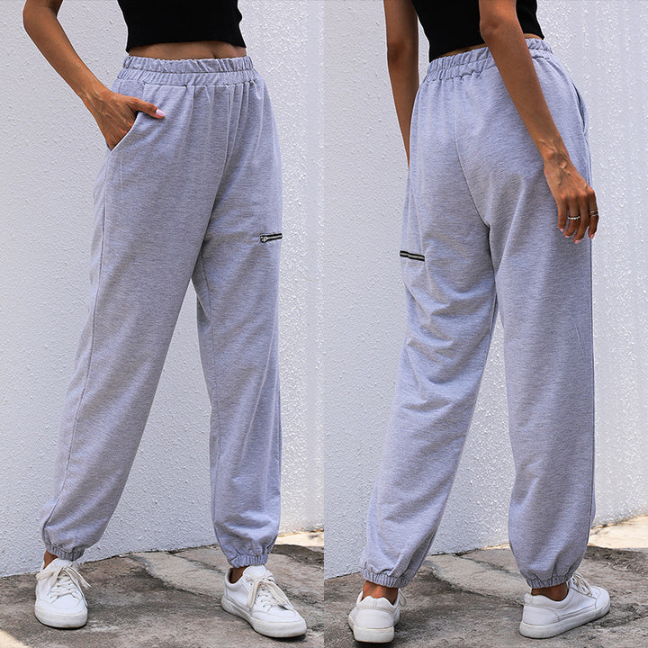 Damen Joggerhose im Relaxed-Fit mit elastischem Bund, Beinbündchen und Taschen Drune