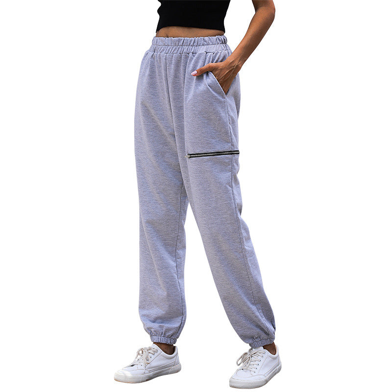 Damen Joggerhose im Relaxed-Fit mit elastischem Bund, Beinbündchen und Taschen Drune