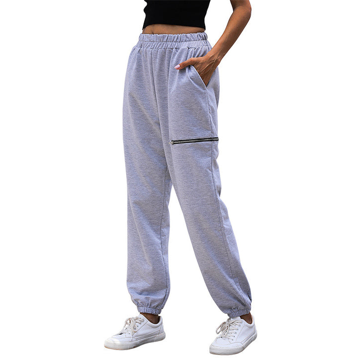 Damen Joggerhose im Relaxed-Fit mit elastischem Bund, Beinbündchen und Taschen Drune