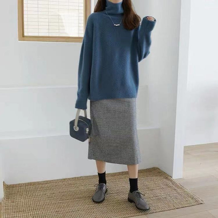 Damen Kuscheliger Rollkragenpullover aus weichem Material mit oversize Schnitt Drune