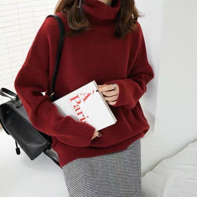Damen Kuscheliger Rollkragenpullover aus weichem Material mit oversize Schnitt Drune