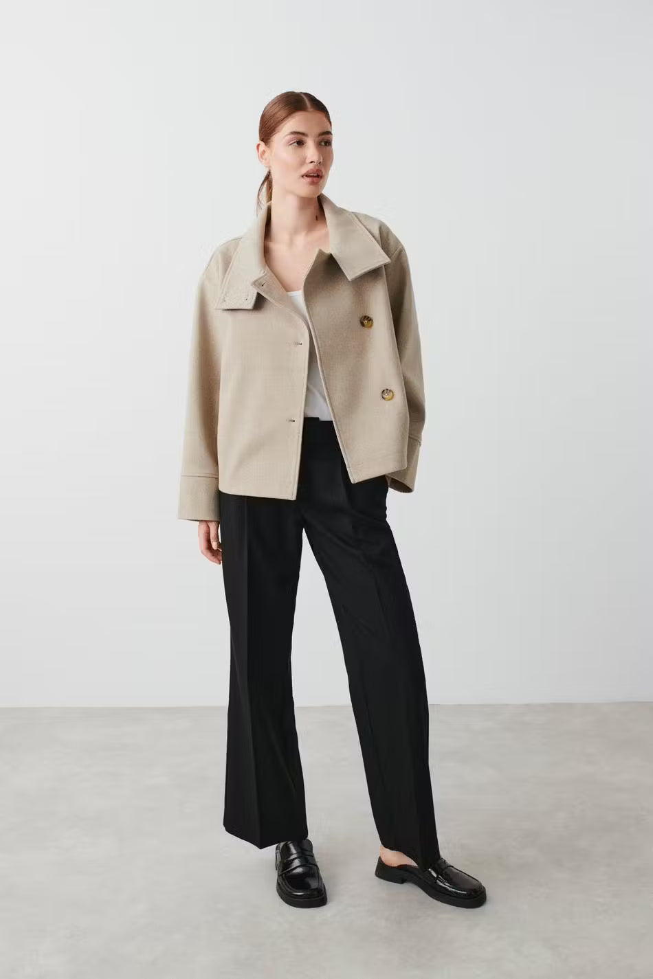 Drune | Klassischer Damen Peacoat mit Langen Ärmeln