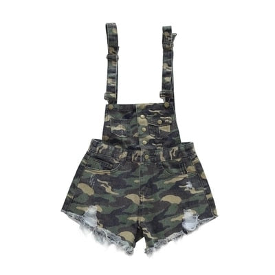 Drune | Denim Baumwolle Träger Shorts Lose Overall Romper