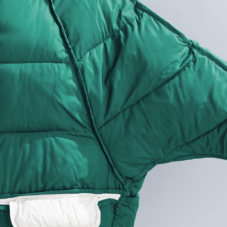 Drune | hochwertige grüne Baumwolljacke Plus-Size-Bekleidung mit Kapuze Kordelzug dicke Taschen mit Reißverschluss Baumwolljacken