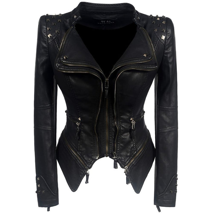 Drune | Bikerjacke für Damen Schlanke Passform