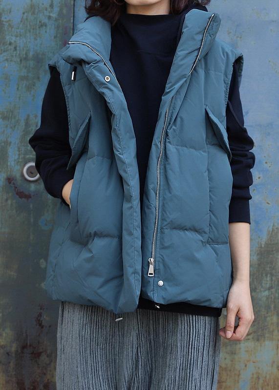 Drune | grau grün Überbekleidung Plus Size Jacken & Mäntel ärmellos Stehkragen Winter Überbekleidung
