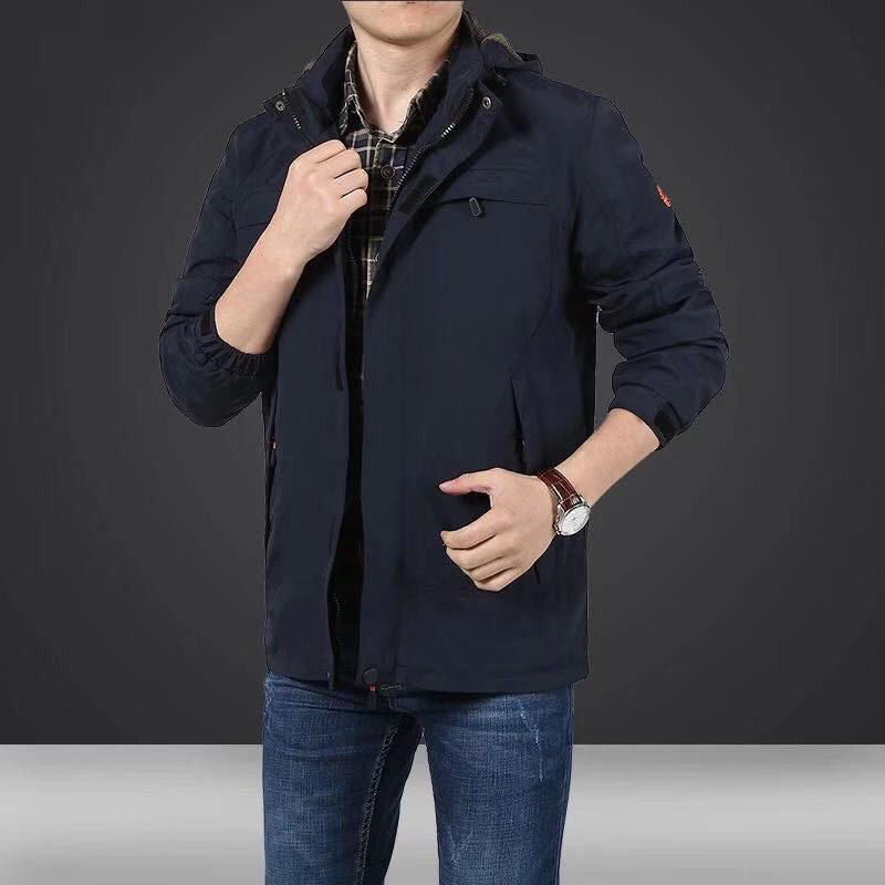 Herren leichte technische Fieldjacke mit Mehrzwecktaschen und verstellbarem Saum Drune