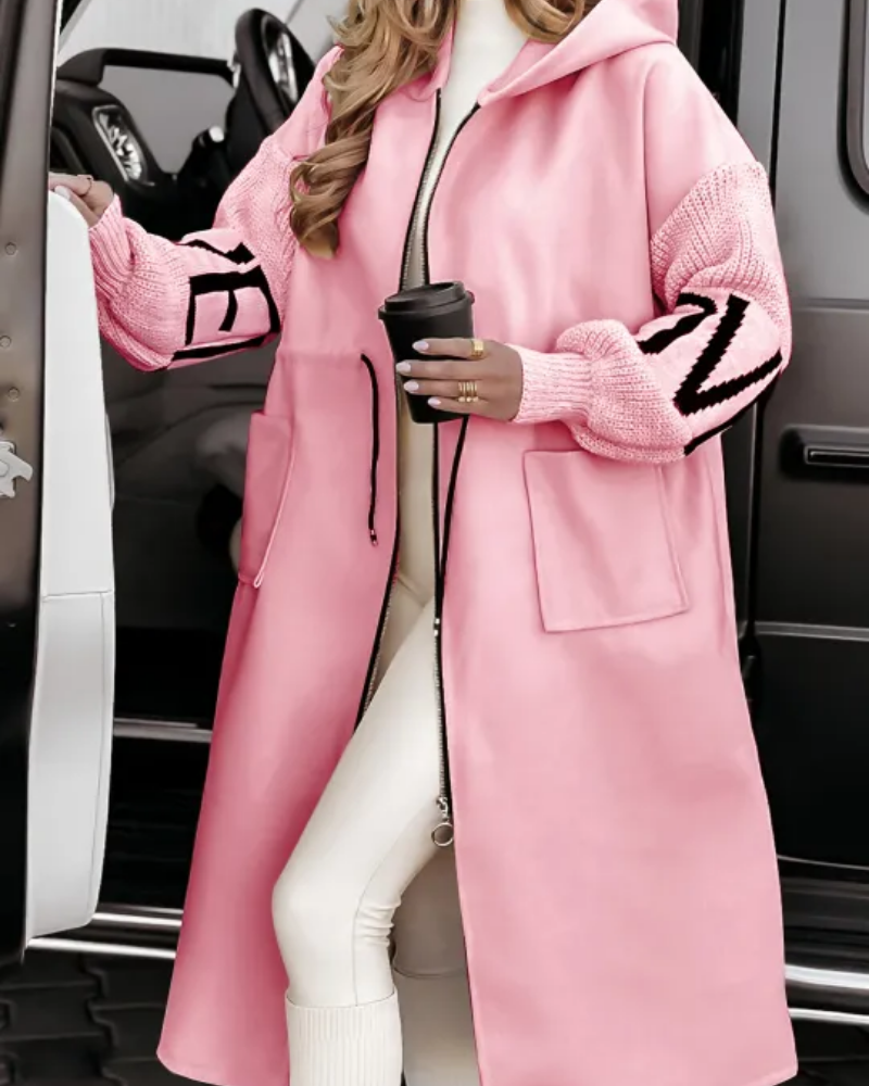 Drune | Lässige Kapuzenjacke mit Strickärmeln