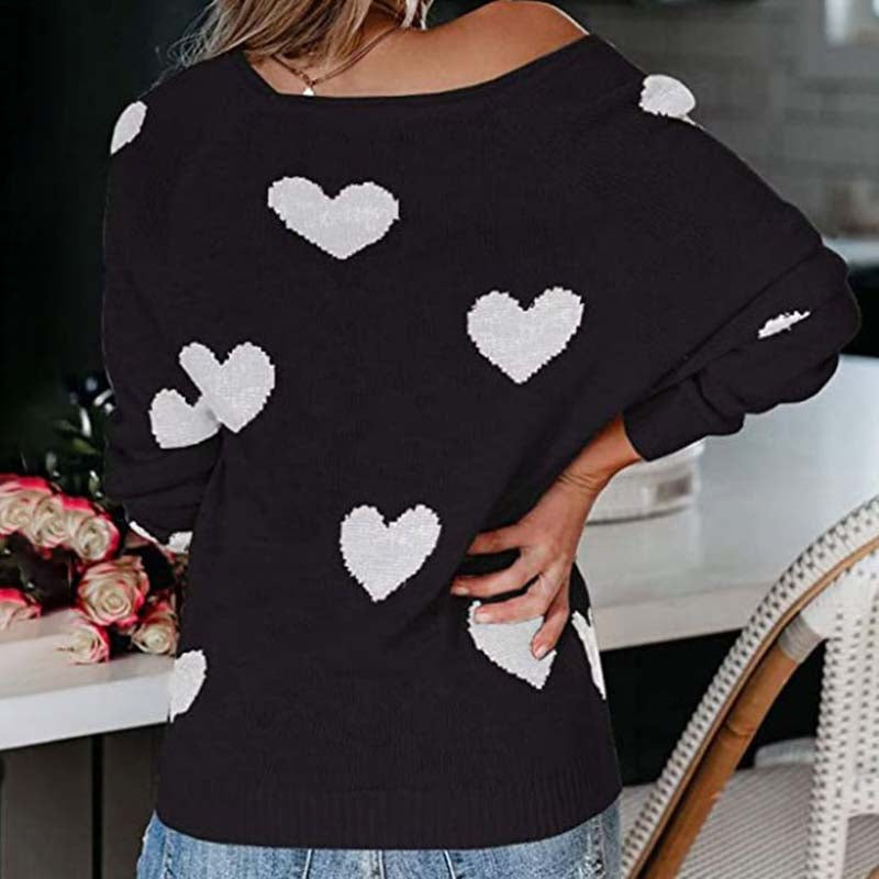 Drune | Strickpullover Mit Herzmuster Für Damen