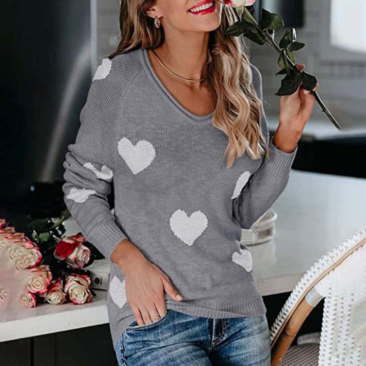 Drune | Strickpullover Mit Herzmuster Für Damen