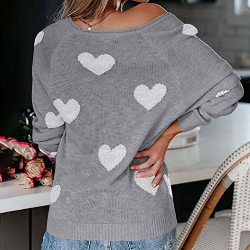 Drune | Strickpullover Mit Herzmuster Für Damen