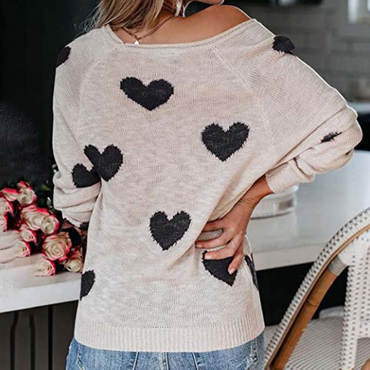 Drune | Strickpullover Mit Herzmuster Für Damen