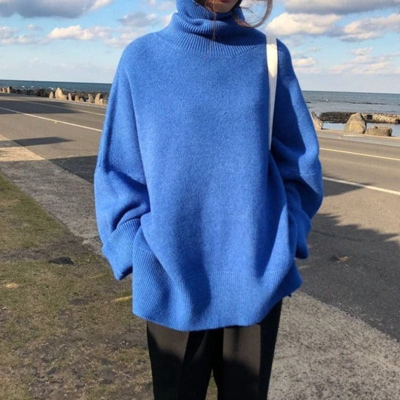 Drune | Rollkragenpullover - Oversized Fit - Weiches Strick - Lange Ärmel