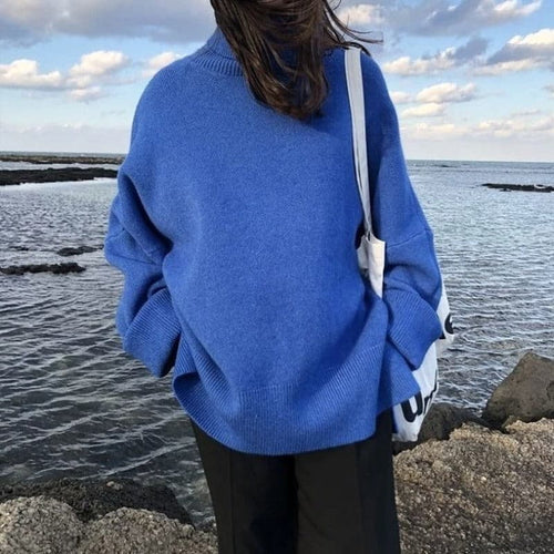 Drune | Rollkragenpullover - Oversized Fit - Weiches Strick - Lange Ärmel