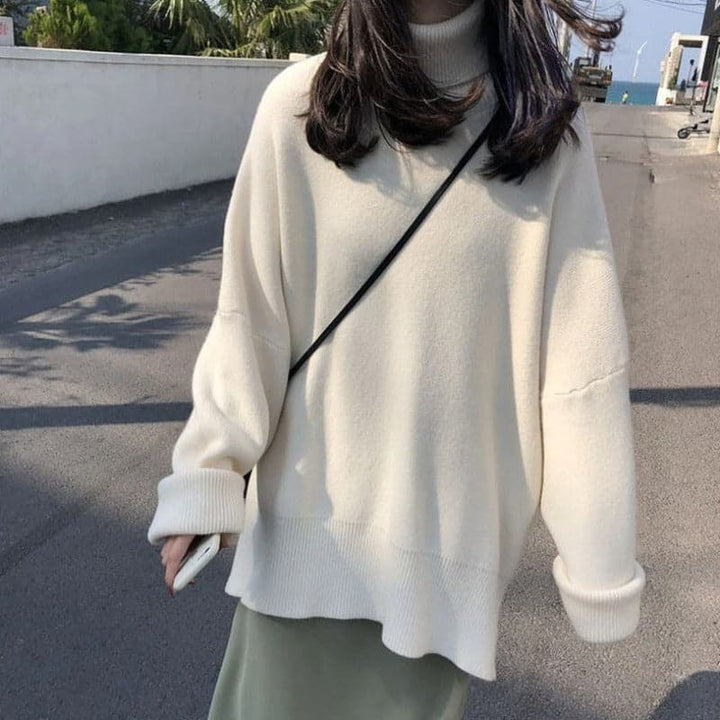 Drune | Rollkragenpullover - Oversized Fit - Weiches Strick - Lange Ärmel