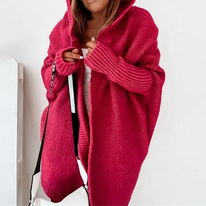 Drune | Langarm Offene Strickjacke mit Kapuze