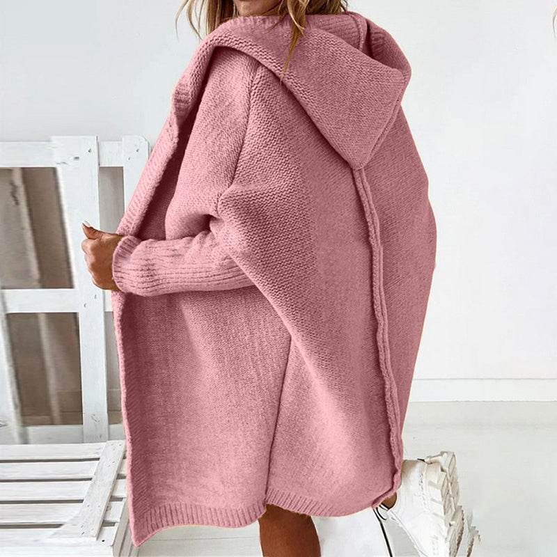 Drune | Langarm Offene Strickjacke mit Kapuze