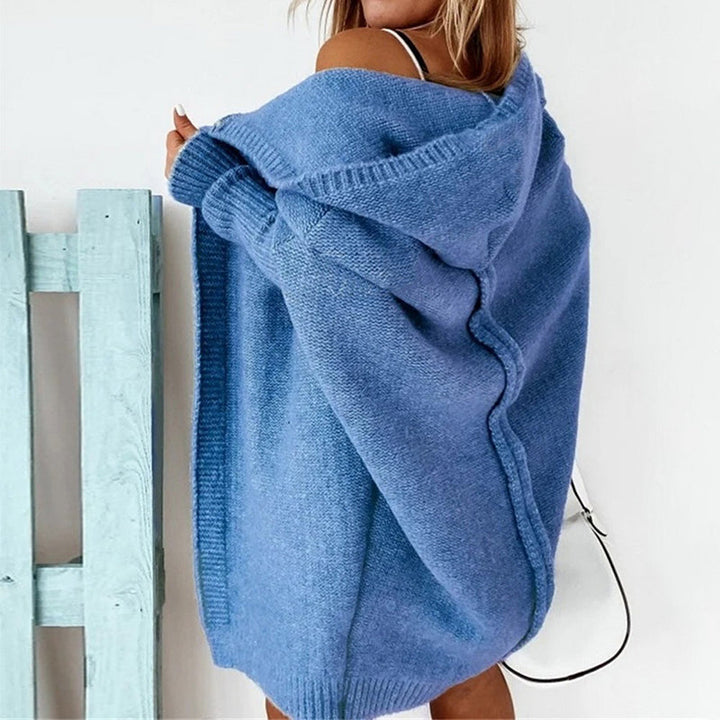 Drune | Langarm Offene Strickjacke mit Kapuze