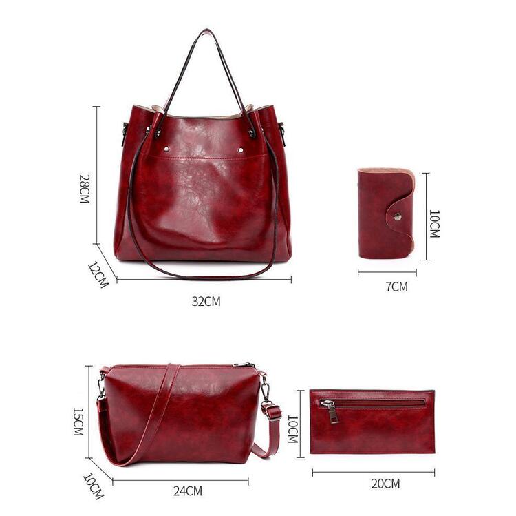Drune | 4 Teiliges Weinlese Handtaschensatz Für Damen