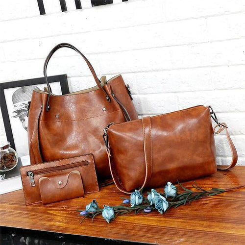 Drune | 4 Teiliges Weinlese Handtaschensatz Für Damen