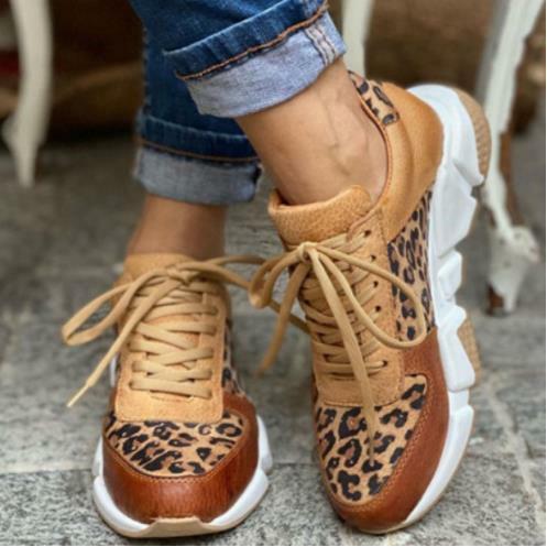 Lässige Leopardenmuster Sneakers Drune