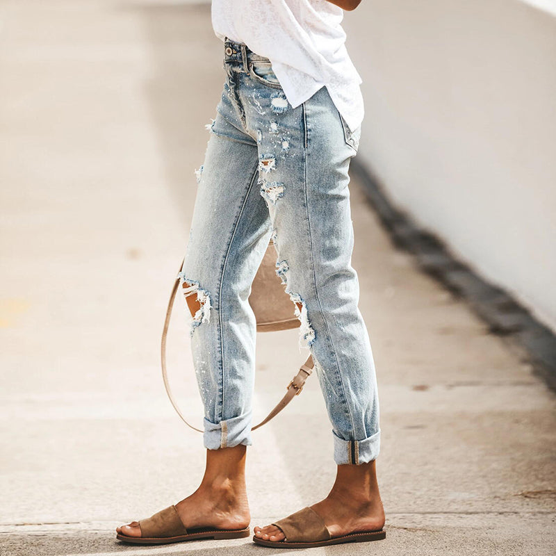 Drune | Zwei Ripped Knee Slim Fit Jeans