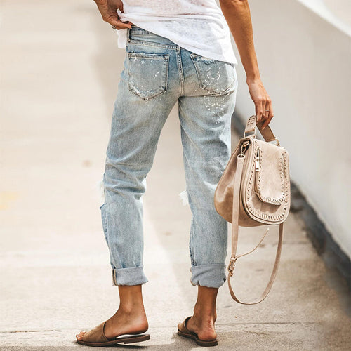 Drune | Zwei Ripped Knee Slim Fit Jeans