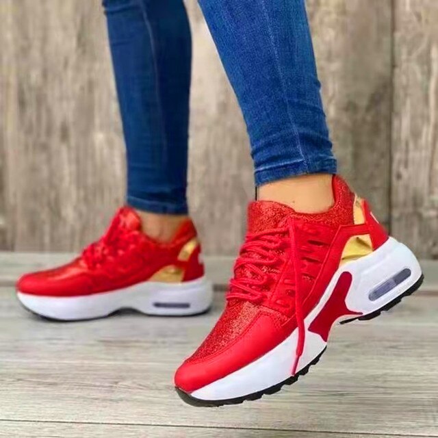 Drune - Vulkanisierte Keilsneaker mit Schnürung