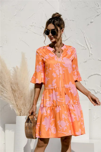 Drune | Lebhaftes Floral Sommerkleid