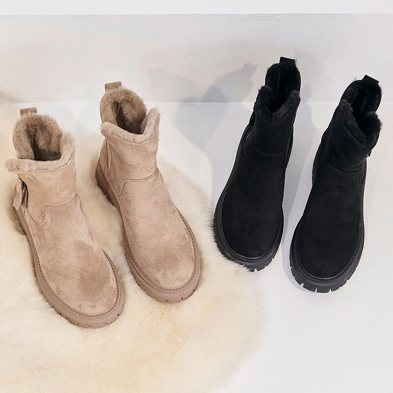 Drune | Warme Damenstiefel mit Reißverschluss