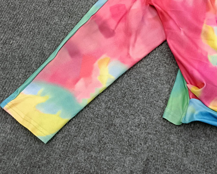 Drune | Buntes Langärmeliges Boho Top mit Schal