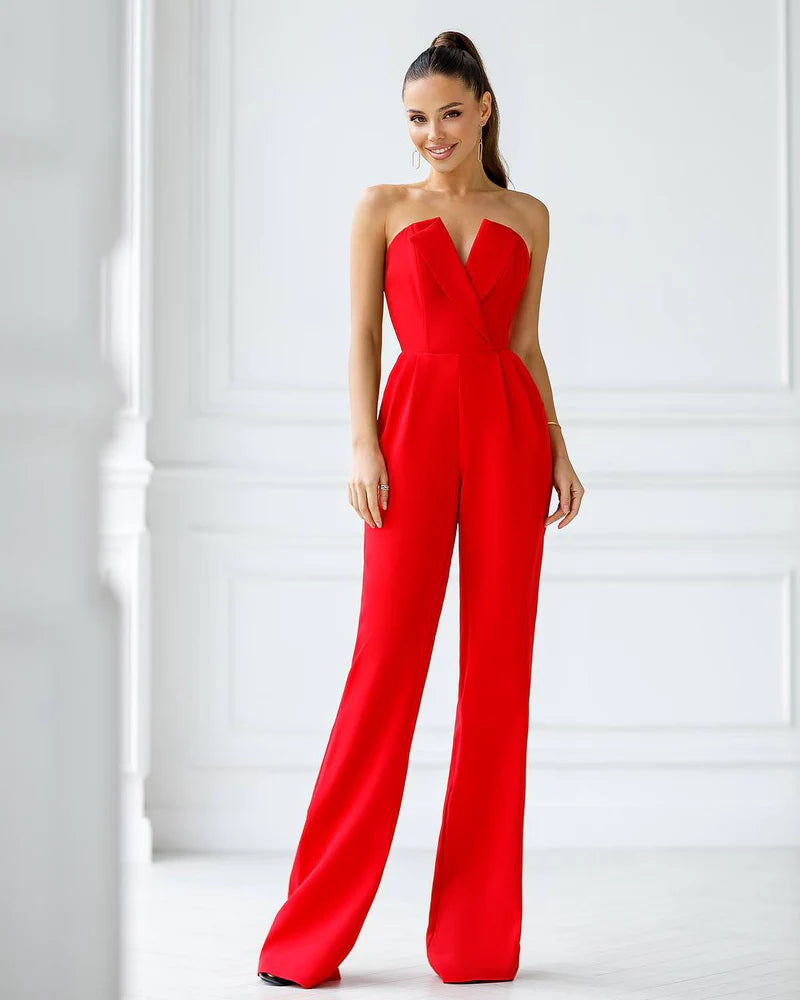 Drune | Asymmetrischer Revers Mittel-Taillen Pendel-Overall
