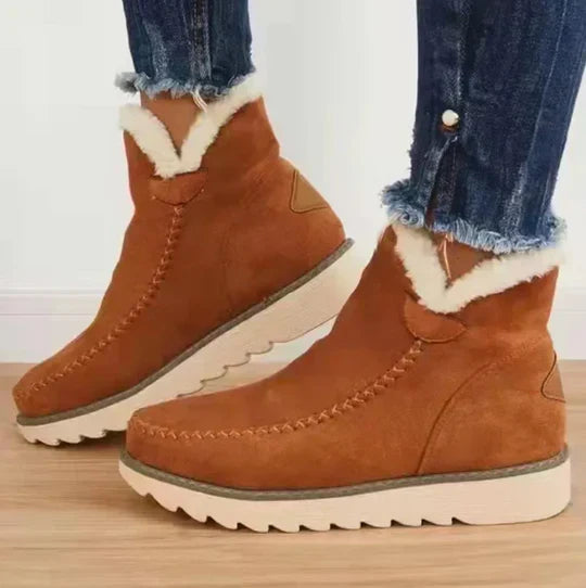 Drune | damenstiefel aus plüsch-schafsfell