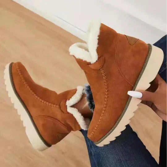 Drune | damenstiefel aus plüsch-schafsfell