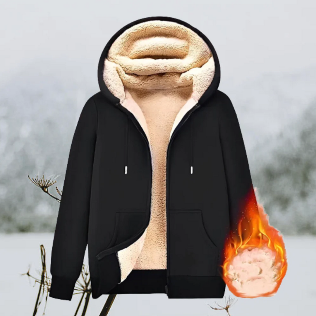Drune | Gemütliche Unisex Schafslederjacke mit Kapuze