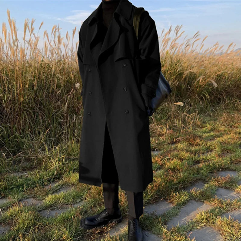 Drune | Neue Herbst Trenchcoats Für Herren Langer, Modischer Oberbekleidungs Trenchcoat