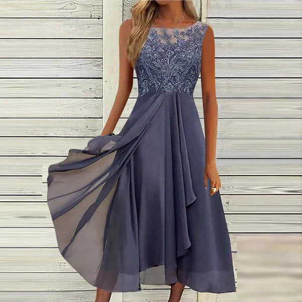 Drune | Chiffon-Midikleid für Damen Luftig & Anmutig