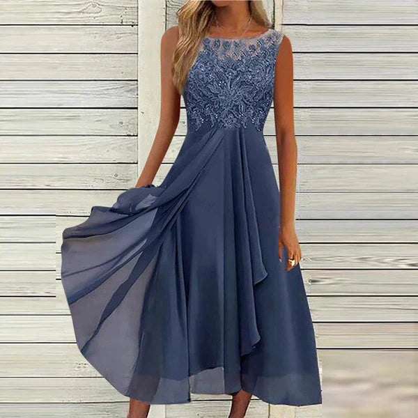 Drune | Chiffon-Midikleid für Damen Luftig & Anmutig