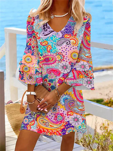 Drune | Buntes Print Kleid