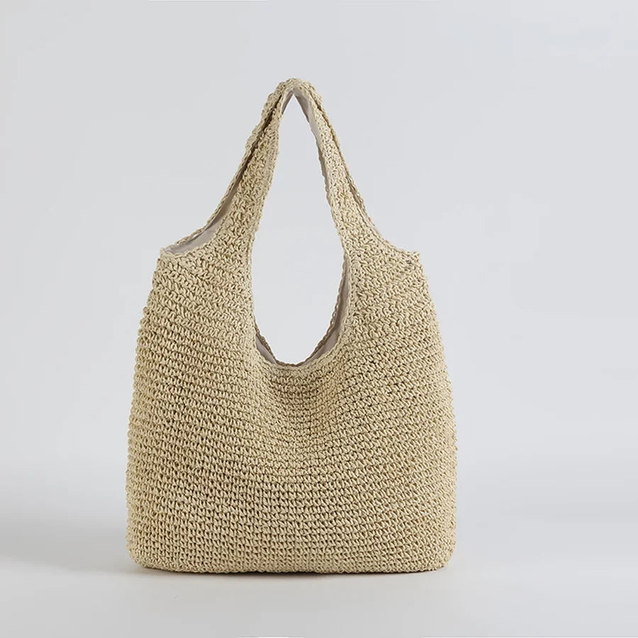 Drune | Strohtasche Geflochtene Tasche Leicht & Strapazierfähig Lässige Sommertasche