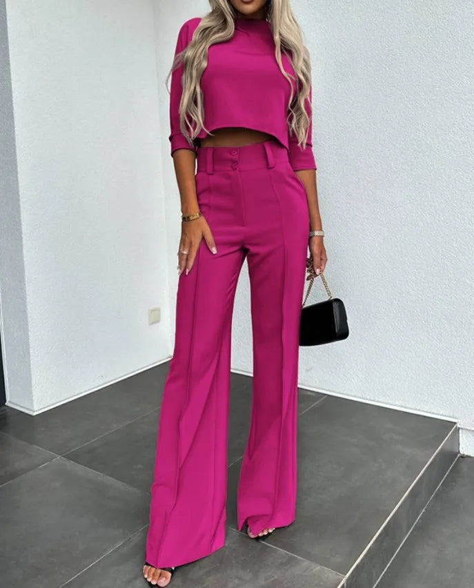Drune | Elegante Damen Set Mit Crop Top Und Hose