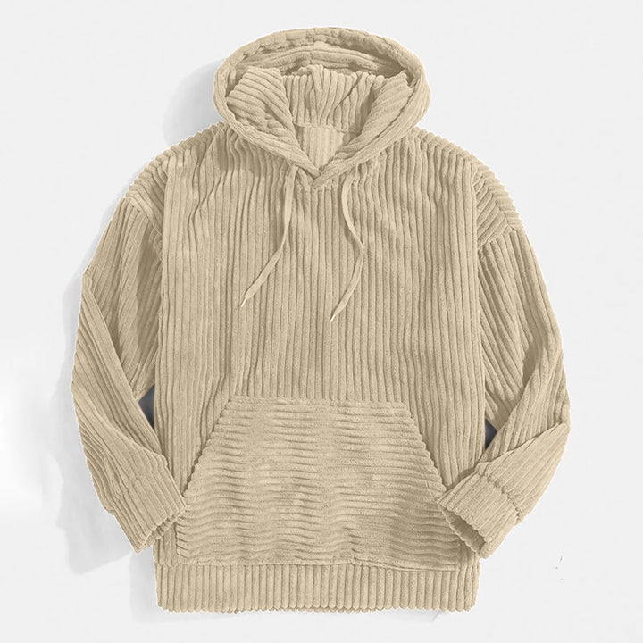 Drune | Hochwertige Herrencordjacke mit Kapuze