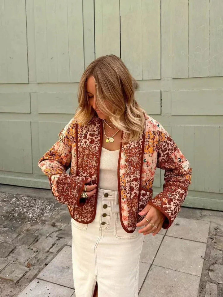 Drune - Bunte Steppjacke mit Blumenmuster
