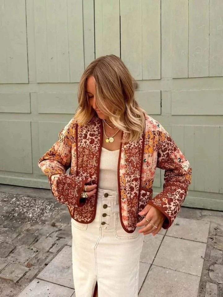 Drune | Boho Patchwork Jacke - Farbenfroh & Gemütlich - Leicht - Lässige Herbstschicht