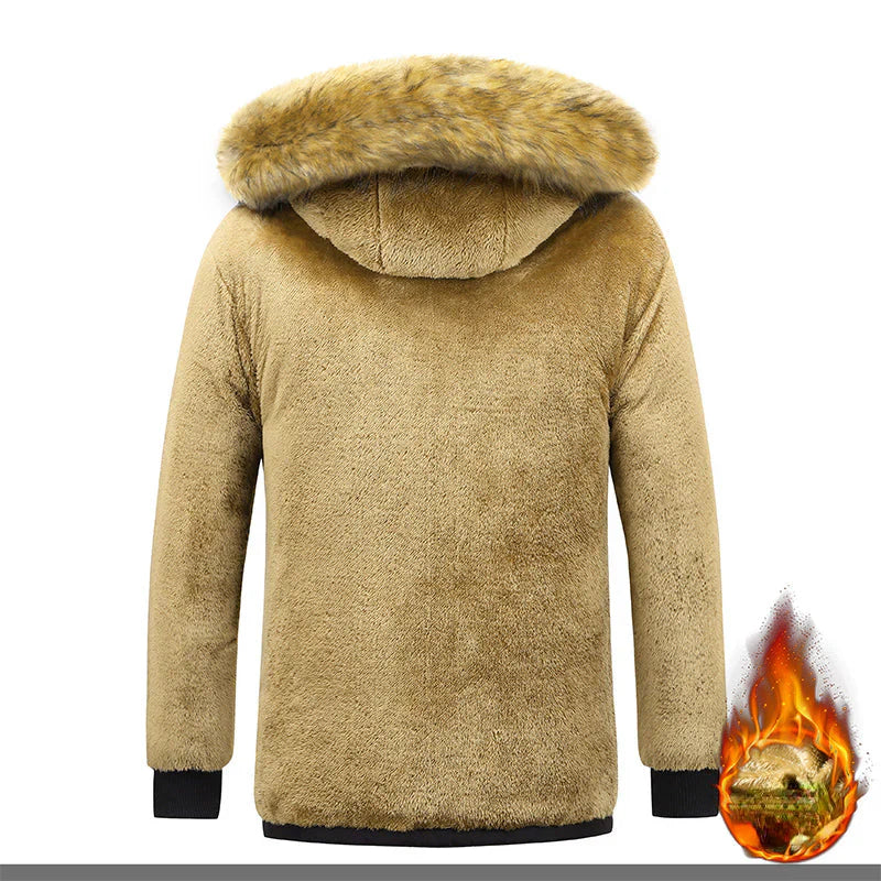 Drune | Winterjacke mit Fell Innenfutter und Kapuze für Herren - Perfekt für Outdoor-Aktivitäten