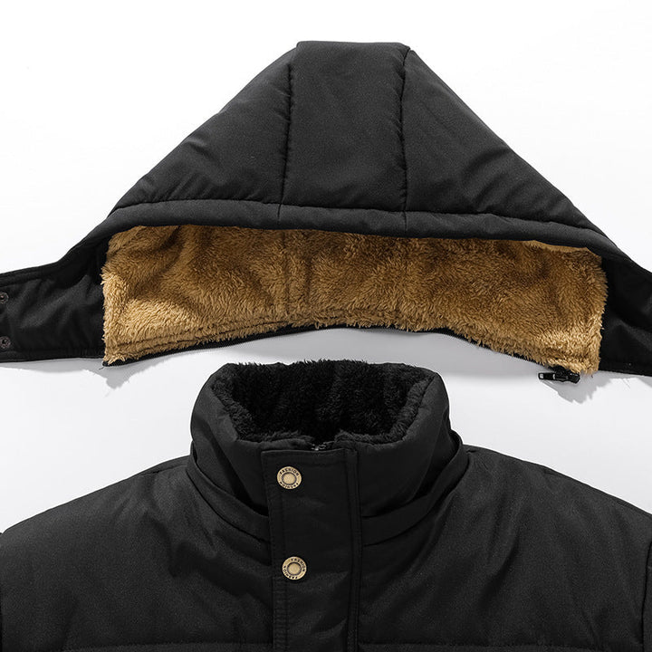 Drune | Winterjacke mit Fell Innenfutter und Kapuze für Herren - Perfekt für Outdoor-Aktivitäten