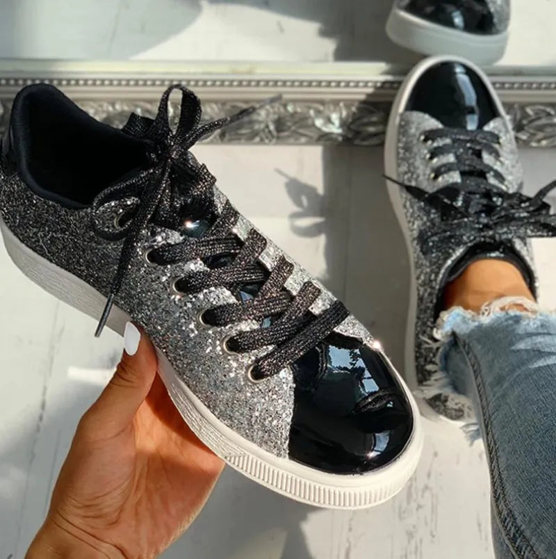 Luxus Freizeit Glitzer Damen Schuh Drune