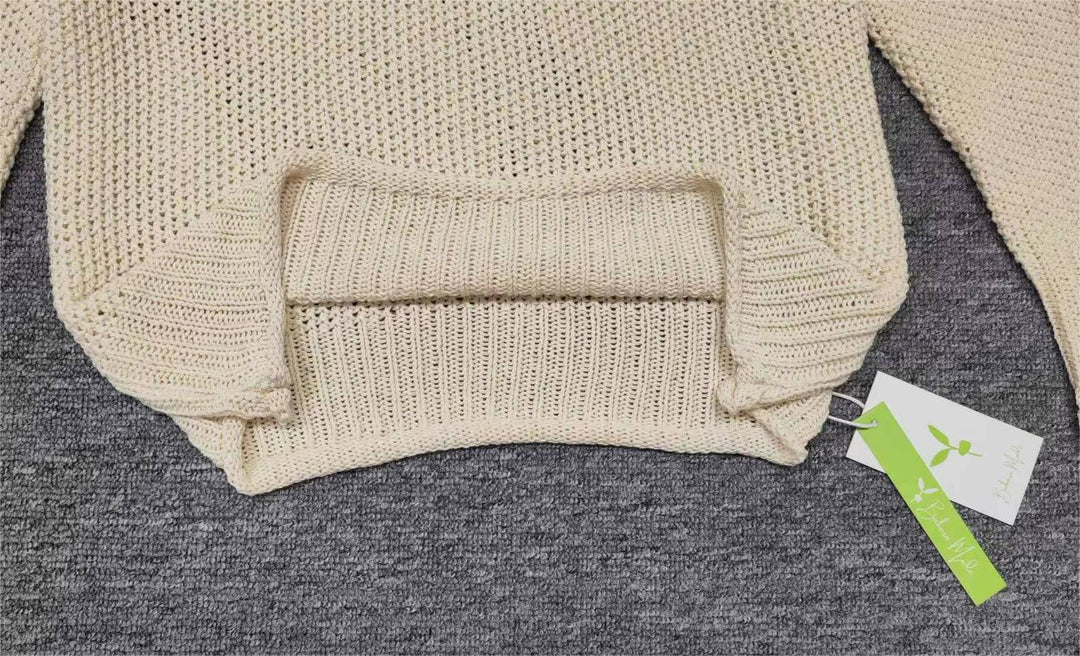 Drune | Unifarbener Langärmeliger Pullover